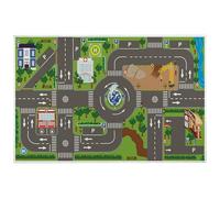 Tappeto da strada per bambini 20x32'' Tappeto da pista per auto Tappetino da gioco per bambini antiscivolo Vita cittadina Divertimento nel traffico Tappetino per gattonare per, impara e di