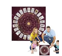 Tappeto da tavolo per tarocchi - Tessuto in flanella quadrato per e divinazione | Materiale morbido in flanella per oroscopo gioco da tavolo supporto per carte Oracle principianti e gioco di carte