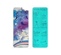 Myga Tappetino Yoga per Bambini - Tappetino Antiscivolo per Bambini per Yoga, Fitness ed Esercizio - Tappetino Multiuso con 8 Posizioni Yoga sul Retro (Sogni d'oro)(150 * 55 * 0,6 cm)(Sogni d'oro)
