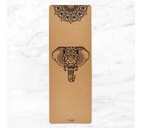 Tappeto da yoga in sughero extra large Myga Elefant Marron 200x70 cm