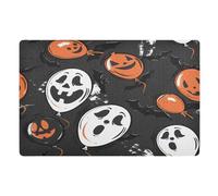 Tappeto decorativo a basso profilo, con pipistrello, per Halloween, ingresso esterno, lavanderia, 81,3 x 50,8 cm, in gomma antiscivolo, assorbente, per porta anteriore e posteriore e ingresso