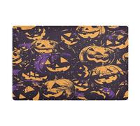 Tappeto decorativo Happy Bluray Pumpkins per ingresso esterno sporco e umidità, tappetino per lavanderia, 81,3 x 50,8 cm, retro in gomma antiscivolo, ultra sottile, per patio e portico