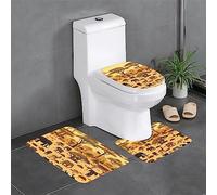 Tappeto decorativo in peluche con animali del prato africano, protezione per il bagno, set di 3, camera da letto, cucina, vasca da bagno, casa, tappeto assorbente per esterni,