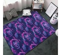 Tappeto decorativo per soggiorno, antiscivolo, lavabile, 7 x 12 cm, morbido tappeto con stampa Cyber Lion per camera da letto, soggiorno, sala da pranzo, stanza, 152 x 99 cm