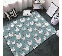 Tappeto decorativo per soggiorno, antiscivolo, lavabile, con uccelli della fattoria, 7,6 x 12,7 cm, per camera da letto, soggiorno, 152 x 99 cm