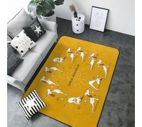 Tappeto decorativo per soggiorno con cocker spaniel inglese che fa yoga, antiscivolo, lavabile, 203,2 x 147,3 cm, per interni, camera da letto e soggiorno