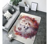 Tappeto decorativo per soggiorno con coppia di gatti, antiscivolo, lavabile, 203 x 147 cm, decorazione per interni, camera da letto e soggiorno