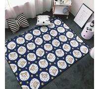 Tappeto decorativo per soggiorno, con graziosa pecora con stella, antiscivolo, lavabile, 7,6 x 12,7 cm, per camera da letto, interni, camera da letto, soggiorno, 152 x 99 cm