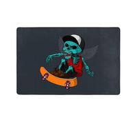 Tappeto decorativo per soggiorno, con scheletro alato, 7,6 x 12,7 cm, antiscivolo, lavabile, per camera da letto, soggiorno, 152 x 99 cm