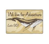 Tappeto decorativo per soggiorno, con scritta "We Live for Adventure", antiscivolo, lavabile, 7,6 x 12,7 cm, per camera da letto, interni, per camera da letto e soggiorno, 152 x 99 cm