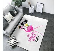 Tappeto decorativo per soggiorno, morbido, con scritta "It's Flamazing to be a pirata", lavabile, 12,7 x 17,8 cm, per camera da letto, soggiorno, 203 x 147 cm