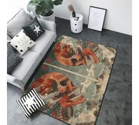 Tappeto decorativo per soggiorno, morbido, con teschio gigantesco tra le nuvole, lavabile, 13 x 17 cm, per camera da letto, interni, camera da letto e soggiorno, 203 x 147 cm