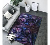 Tappeto decorativo per soggiorno, morbido, fantasia, dragone in cattedrale, lavabile, 12,7 x 17,8 cm, per camera da letto, interni, camera da letto e soggiorno, 203 x 147 cm