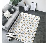 Tappeto decorativo per soggiorno, morbido, lavabile, 12 x 17 cm, per camera da letto, soggiorno, camera da letto e soggiorno, 203 x 147 cm