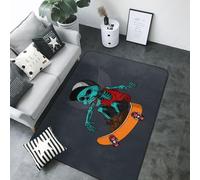 Tappeto decorativo per soggiorno, morbido, lavabile, con scheletro alato, 12,7 x 17,8 cm, per camera da letto, interni, camera da letto e soggiorno, 203 x 147 cm