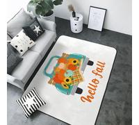 Tappeto decorativo per soggiorno, morbido, lavabile, per camera da letto e soggiorno, 12 x 17 cm, per camera da letto, soggiorno, 203 x 147 cm