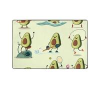 Tappeto decorativo per soggiorno, motivo avocado per esercizi, antiscivolo, lavabile, 7,6 x 12,7 cm, per camera da letto, interni, per camera da letto e soggiorno, 152 x 99 cm