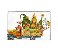 Tappeto decorativo per soggiorno, motivo camion del Ringraziamento, antiscivolo, lavabile, 7,6 x 12,7 cm, per camera da letto, interni, per camera da letto e soggiorno, 152 x 99 cm