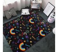 Tappeto decorativo per soggiorno, motivo Cartoon Pride LGBT, antiscivolo, lavabile, 7,6 x 12,7 cm, per camera da letto, soggiorno, 152 x 99 cm