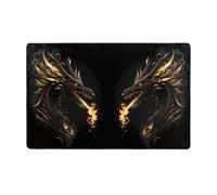 Tappeto decorativo per soggiorno, motivo drago di fuoco, antiscivolo, lavabile, 7 x 12 cm, per camera da letto, interni, camera da letto e soggiorno, 152 x 99 cm