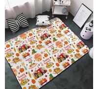 Tappeto decorativo per soggiorno, motivo: zucca autunnale, antiscivolo, lavabile, 7 x 12 cm, per camera da letto, soggiorno, 152 x 99 cm