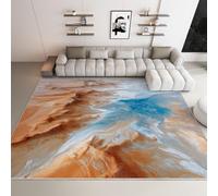 Tappeto del Soggiorno 160 x 230 cm, Morbido Tappeto Decorativo Bellissimo Acquerello Dune Di Sabbia Cratere Tema per Interni Camera da Letto Ingresso, Colore Tappeti Antiscivolo Lavabile in Flanella