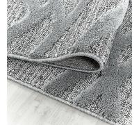 Tappeto Design Effetto 3D Boho Motivo Etnico Soffice Accogliente Lavabile Durevole Resistente Rotondo Grigio 200x200 cm Camera da Letto Soggiorno OEKO-TEX Riscaldamento a Pavimento