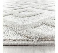 Tappeto Design Effetto 3D Design Geometrico Soffice Accogliente Lavabile Durevole Resistente Passatoia Panna 80x250 cm Camera da Letto Soggiorno OEKO-TEX Riscaldamento a Pavimento