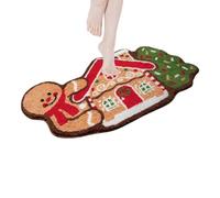 Tappeto di benvenuto di Natale - Tappeto da cucina casa in spezie, tappeto da bagno casa in spezie, tappetino antiscivolo per porta d'ingresso in spezia, tappeto in peluche finto cashmere