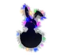 Tappeto di coniglio per camera da letto, tappeto di coniglio illuminato | Bellissimi tappetini in peluche a forma di coniglio e striscia di luce, zerbino per porta di casa, cucina, camera da letto