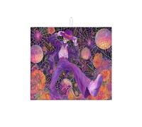 Tappeto di essiccazione per bancone da cucina, tappeto assorbente con motivo floreale colorato, tappeto di essiccazione artistico in microfibra per piano di lavoro da cucina, 40,6 x 45,7 cm
