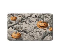 Tappeto di essiccazione vintage fantasia a forma di zucca per bancone cucina stuoia di scolapiatti in gomma assorbente, tappetino di essiccazione per bancone cucina protezione