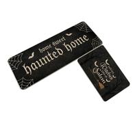 Tappeto di Halloween, antiscivolo, 2 pezzi, a tema horror, tappeto per Halloween, tappeto sotto il , tappeto da cucina per casa, cucina, bagno
