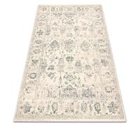 Tappeto di lana Abby 486.25.LA110 OSTA Ornamento, cornice classica beige/verde, 135 x 200 cm, beige