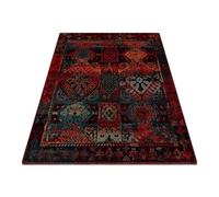 Tappeto di lana, tappeti tradizionali, per la camera da letto, soggiorno OMEGA AVAR Quadrato Telaio, diamanti, orientale, rubino 200x200 cm