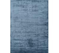 Tappeto di lusso fatto a mano in viscosa con telaio a mano colore blu Egeo ta...