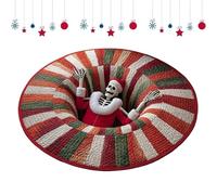 Tappeto di Natale, zerbino di Natale ottico 3D, antiscivolo, motivo teschio visivo, per interni, bagno, camera da, ingresso cucina, stile fattoria