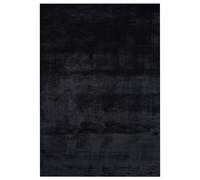 Tappeto di pelliccia artificiale di coniglio Shaggy Soft 160 x 230 cm nero