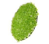 Tappeto di Prato Sintetico Rotondo 40x40x3,5cm plastico | Copertura per Tombini e Pannelli di Siepe, Effetto Fogliame Chiaro, per Patio e Sfondi Fotografici