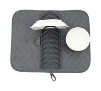 Tappeto di scarico di argilla | Tappetino di asciugatura da cucina | Mat riutilizzabile Non -Slip | 44.5x36.5x7,5 cm poliestere pp | Ideale per piatti coperto di frutta vegetale