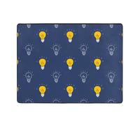 Tappeto di zona con motivo a bulbi blu per decorazione soggiorno tappeti morbidi lavabili per camera da letto tappeto interno 63 x 48 pollici per camera da letto soggiorno
