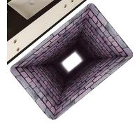 Tappeto d'Illusione Ottica Foro - 80 x 50 cm - Moquette divertente antiscivolo - Tappeto 3D Illusione Ottica - per Halloween Ringraziamento Feste a casa Serata di Capodanno ingresso soggiorno camera