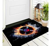 Tappeto D'Ingresso 3D Rosso Bianco Registri Di Acqua E Fuoco,Tappeti Antiscivolo Arte Astratta Per Della Salotto Cameretta Scendiletto Bagno Soggiorno Porta Anteriore E Posteriore Ufficio,60X90Cm