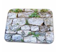 Tappeto D'Ingresso Interno Stone Wall & Cobblestone Street, Texture Photography Pulizia Facile Tappetino Per Porta Resistente Zerbino Ingresso Per Porta Corridoio Ufficio