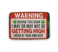 Tappeto D'Ingresso Interno Warning Behind This Door I May Be Getting High Weed Lavabile In Lavatrice Tappetino Per Porta Pulizia Facile Tappeto Interno Per Scale Porta Balcone