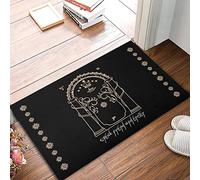 Tappeto divertente per esterni con scritta "Speak Friend and Enter", zerbino mistico, decorazione per la casa, decorazione per le vacanze, zerbino, regalo di chiusura, divertente, lavabile, grazioso