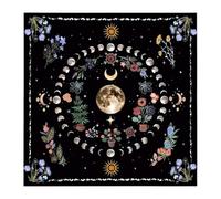 Tappeto Divinatorio, Tovaglia per altare per praticare la cartomanzia e il pendolo esoterico(B, 75 * 75cm)