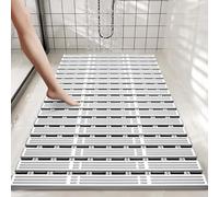 Tappeto Doccia Antiscivolo - Tappetino Vasca Antiscivolo - Pedana Doccia - Tappetino per Piatto Doccia per il Pavimento del Bagno - Struttura in PP e Superficie Antiscivolo in PVC - 68 x 40 cm