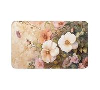 Tappeto Doccia Antiscivolo Zerbino Entrata Beautiful Pinks And White Flowers Facile Da Pulire Tappetino Porta Per Terrazzo Camera Cucina 40X60Cm