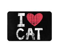 Tappeto Doccia Classico Zerbino Esterno I Love Cute Cat Antiscivolo Tappetini Da Bagno Per Casa Cortile Interno 40X60Cm